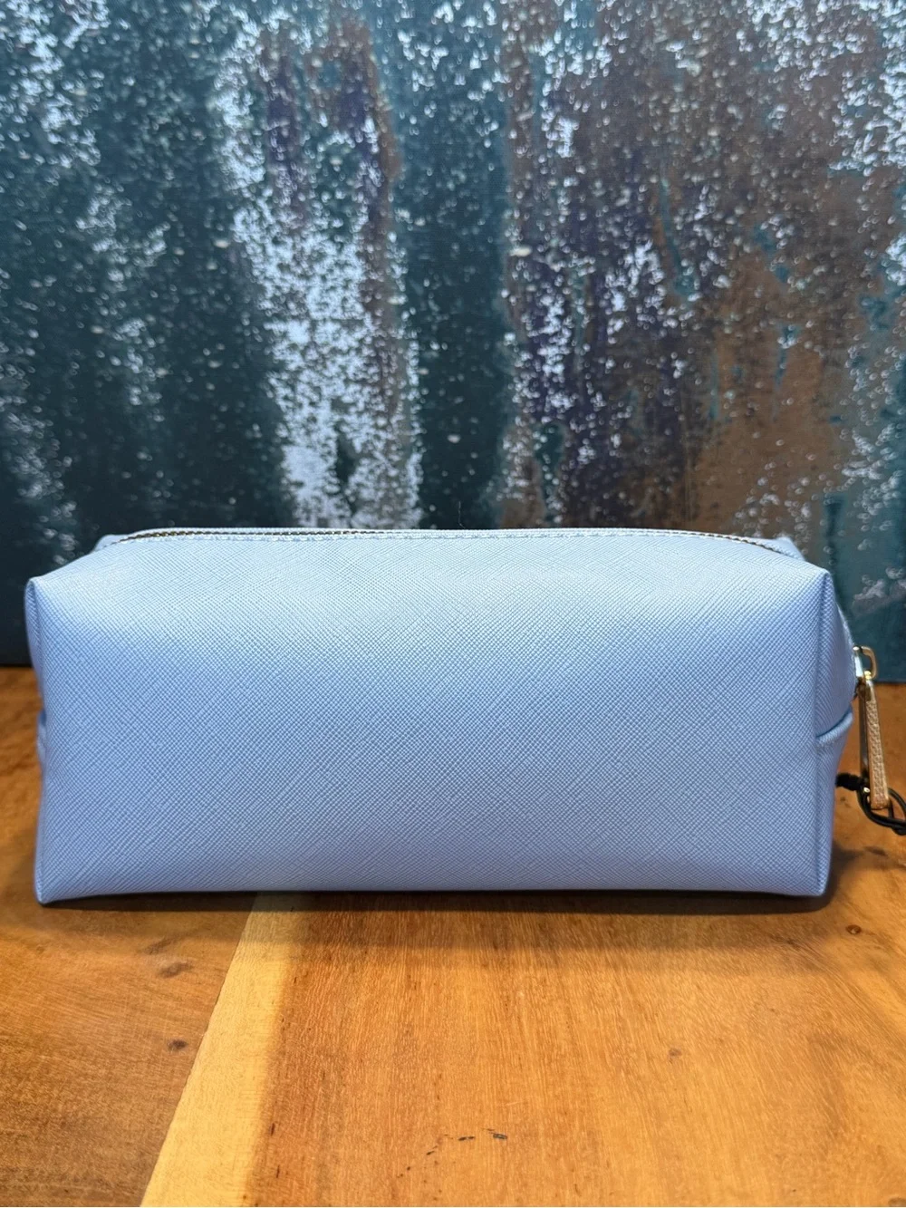 Ted‎ Baker Quiet Luxury Saffiano Cosmetic Pouch Powder Blue NWT